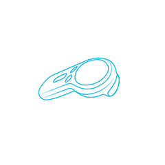 Virtual reality control panel joystick vector illustration