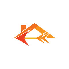 Arrow Roof Logo Icon Design