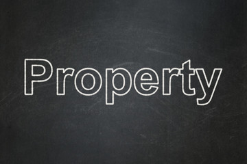 Business concept: text Property on Black chalkboard background