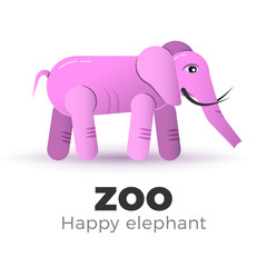 Pink elephant vector