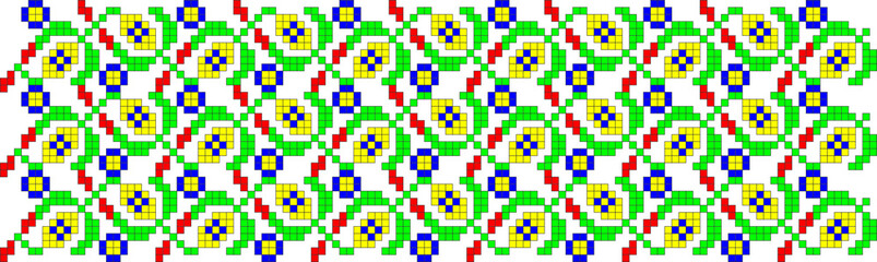 Fototapeta premium Traditional Romanian folk art knitted embroidery pattern