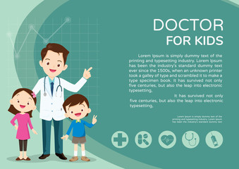 Doctor and kids background poster