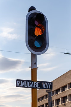 R. Mugabe Street in Bulawayo City, Zimbabwe