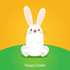 Vector illustration Easter bunny in flat style