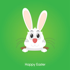 Obraz premium Vector illustration Easter bunny in flat style