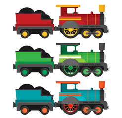 Colorful vector train. Flat style.