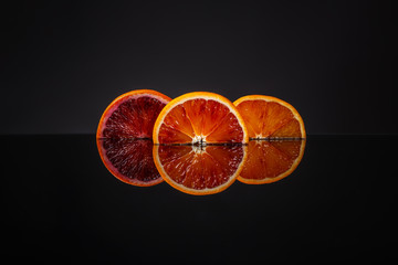 Juicy slice of Sicilian orange