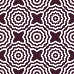 Geometric black and white abstract seamless pattern