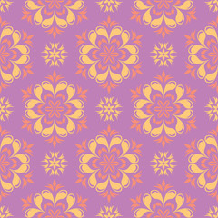 Floral seamless pattern. Colored background