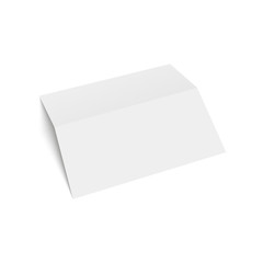 Mock up opened magazine, journal, booklet, postcard, flyer, business card or brochure . Vector Illustration.