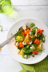 Pumpkin and oranges salad
