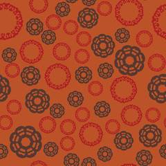 Seamless tile. Vintage decorative elements spreaded oround pattern. Hand drawn background. Islam, Arabic, Indian, Persian motifs. Good for printing on fabric or paper.