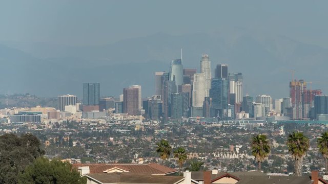 Los Angeles Downtown from Baldiwn Hills Time Lapse