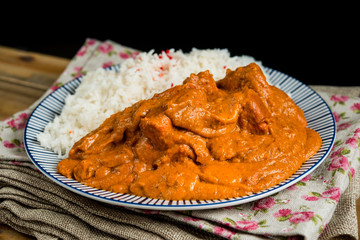Handmade Indian curry chicken rice