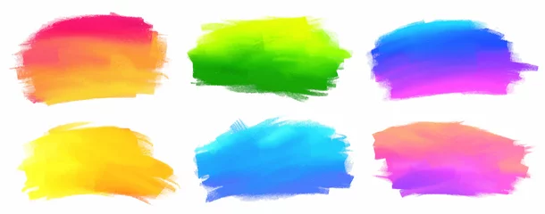 Gordijnen Levendige spectrumkleuren vector acrylverf vlekken © art_of_sun