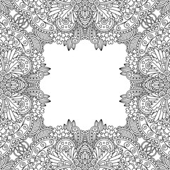 Black and white frame.