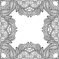 Black and white frame.