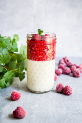 Panna Cotta z malinami © Agata