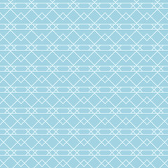 Light blue geometric ornament. Seamless pattern