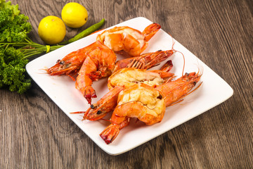 Grilled tiger prawn