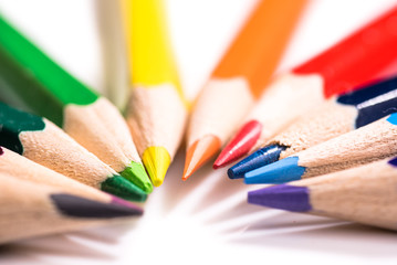 Makro Buntstifte freigestellt