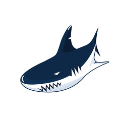 shark logo for a club or sport hockey team