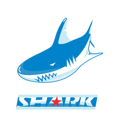 shark logo for a club or sport hockey team