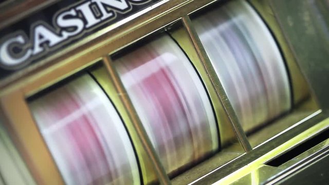 retro slot machine spinning to win seamless loop 