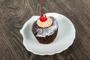 Cupcake with cherry