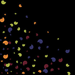 Fototapeta na wymiar Vector Confetti Background Pattern. Element of design. Color spirals on a black background 