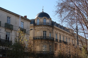 Fototapeta na wymiar Buildings of Montpellier, France