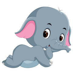 funny baby elephant cartoon