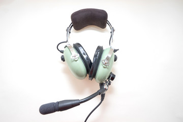 Aviation headset for pilot, pilot headphone © photo_cruz