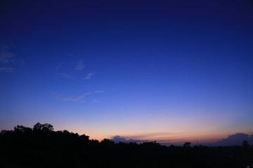 Sunrise blue sky