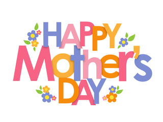 "HAPPY MOTHER'S DAY" Banner with Flowers