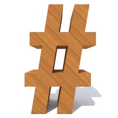 Obraz premium Conceptual wood or wooden brown font or type, timber or lumber industry piece isolated on white background. Educative hadwood material, smooth surface pine handmade sculpted object as 3D illustration