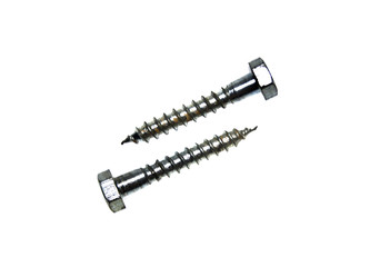 wood screw isolated on white background