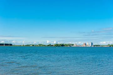 Blick vom Wulfener Hals über den Burger Binnensee auf Burgstaaken