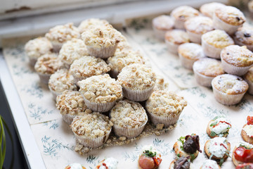tasty homemade cupcakes on a table