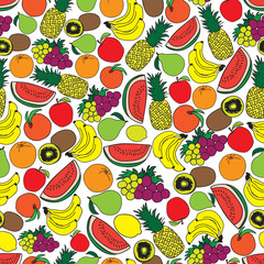 Seamless fruit pattern