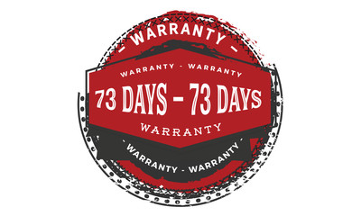 Obraz premium 73 days warranty icon vintage rubber stamp guarantee