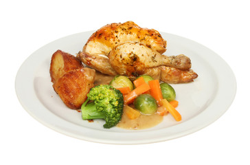 Roast chicken dinner