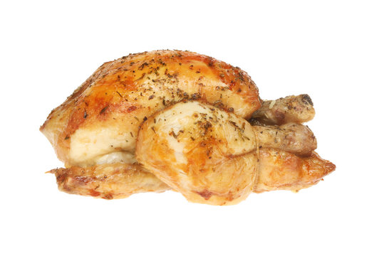 Roasted poussin chicken