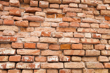 Brick wall collapsing from erosion