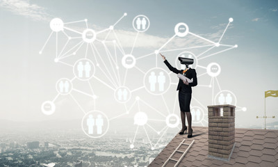 Concept of security and privacy protection with camera headed wo