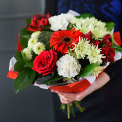 nice bouquet in the hands