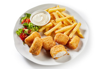 Tasty Dutch kibbeling, bite sized portions of fish