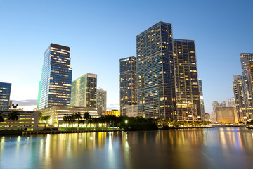Fototapeta na wymiar Downtown and Brickell district, Miami, Florida, USA