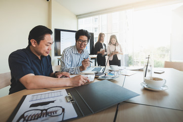 Fototapeta premium Business workers group meeting in office
