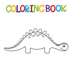 Cute dino coloring book